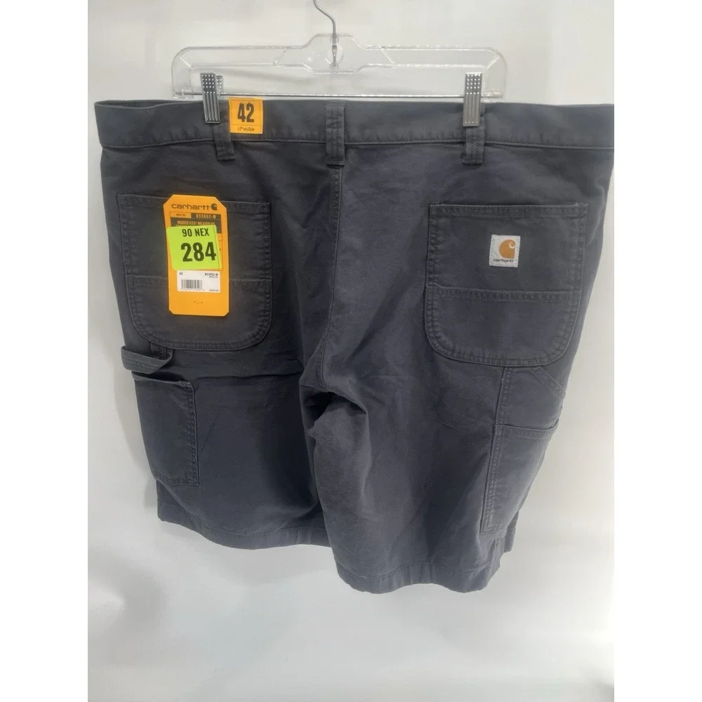 Size 42 Carhartt Rugged Flex‎ Relaxed Fit Canvas Cargo Work Short Gray Men